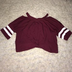 Burgundy Crop Top